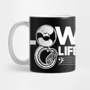 Vintage Low Life // Bass Clef Joke // Funny Tuba Player // Sousaphone Player Mug